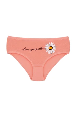 Öts İç Giyim Kiz Çocuk Renkli Külot Likralı Papatya Baskili  ÖTS 8277 - 6 ADET - Alternatif Görünüm